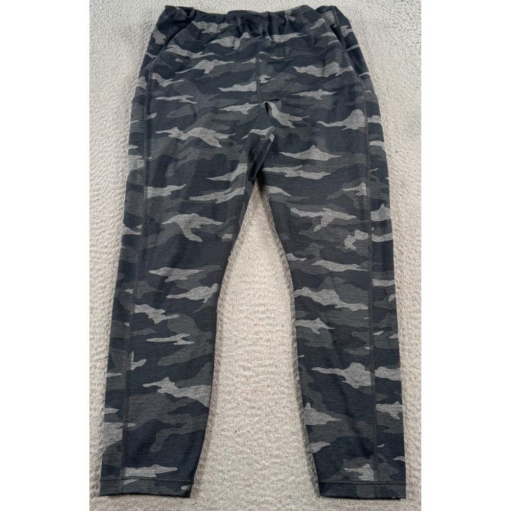 Athleta Ultimate Stash Leggings Womens Large Gray Camouflage Cropped Gym Workout